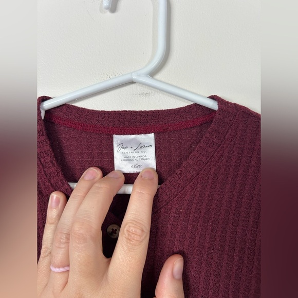 Jax & Lennon Deep Red 4/5 Button-up Cardigan - Picture 2 of 6